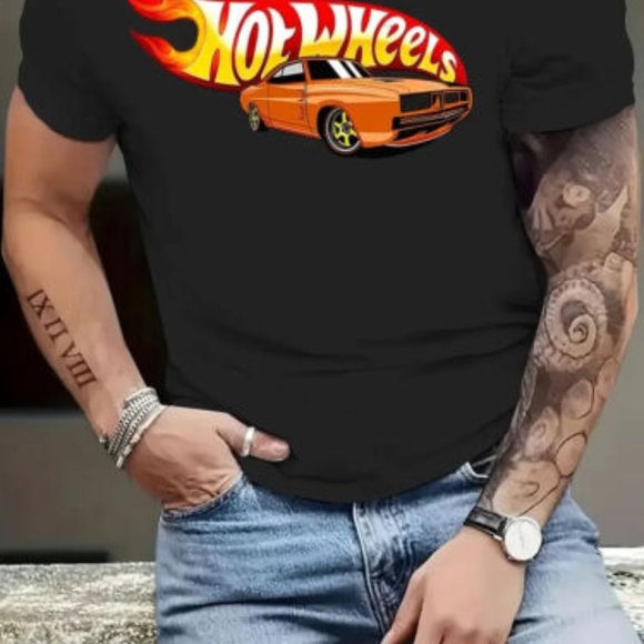 MENS GRAPHIC PRINT HOTWHEELS TEE SHIRT - Picture 2 of 2
